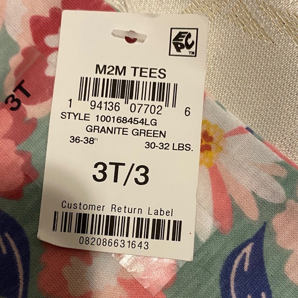 Epic Threads Pink and Blue Floral Kids Tee - Picture 2 of 6